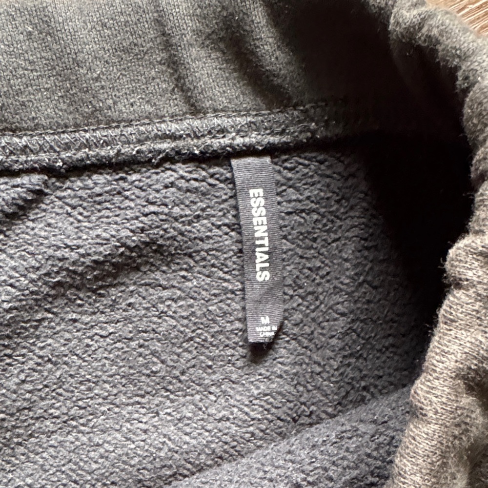 Essentials Men's Black Sweat Shorts - Picture 3 of 4
